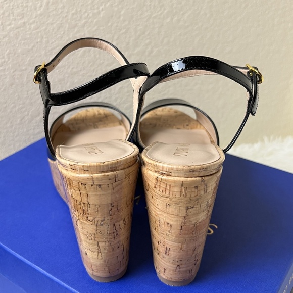 Stuart Weitzman Wedge Open Toes Sandal Size 7 - Picture 6 of 9